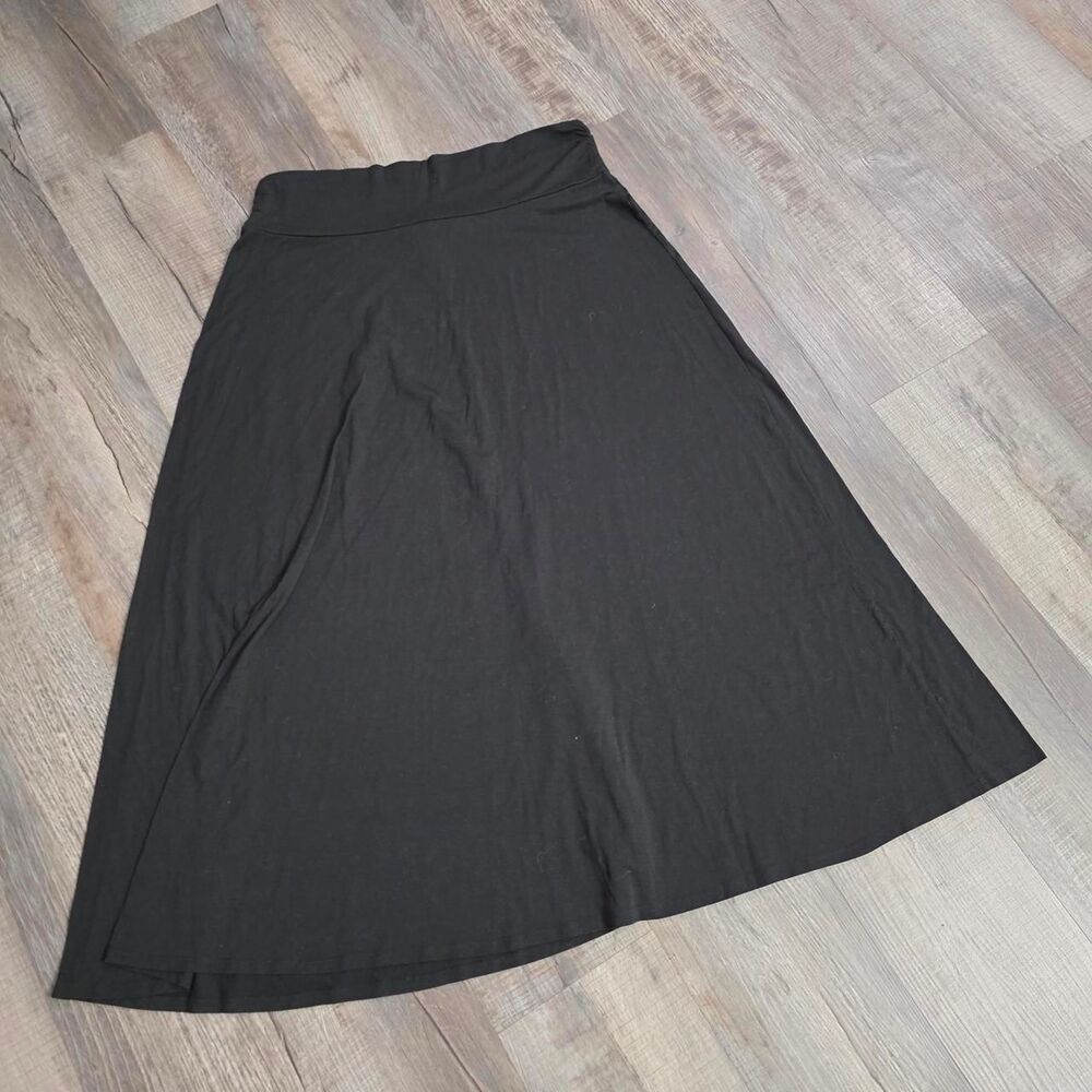 CKW Women Black Maxi Skirt A-Line Flowy Knit Size L XL